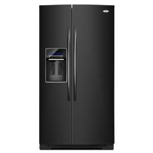   Gold Counter Depth Side by Side Refrigerator   Black Appliances