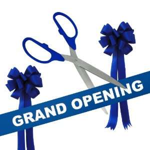   Ribbon Cutting Scissors with 5 Yards of 6 Blue Grand Opening Ribbon