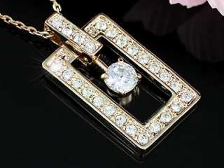 Rose Gold Plated Pendant Necklace use Swarovski Crystal SN168