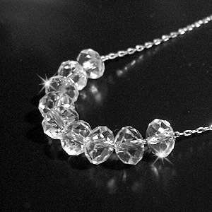 N818 Swarovski Crystal Clear Elegant Cluster Necklace  