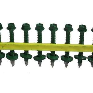 Quik Drive HG112WSMDGREEN Metal Roofing and Siding Screw, Medium Green 