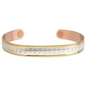  Rope Duet Copper Sabona Magnetic Bracelet with Gold and 