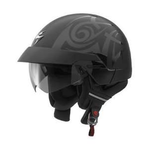  Scorpion EXO 100 Tribal Half Helmet Small  Black 