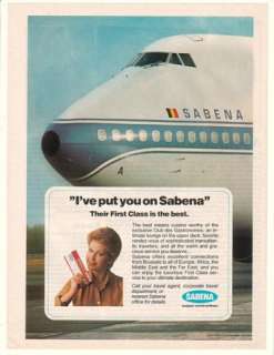 1982 Sabena Airlines Jet First Class is the Best Ad  