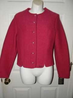   Fuschia Pink Classic Tracht Mode German Traditional Sweater 42 10 12