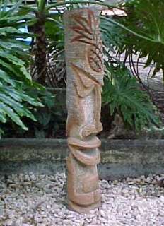 Hand Made TIKI STATUE #30 Medicine Man Palm Tree Art  