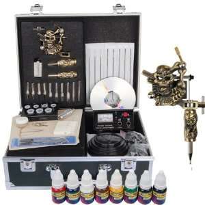 Spooky Skull Pattern Design Series 1 Gun Tattoo Kit Tattooing Machine 