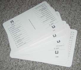 SCATTERGORIES Game Replacement CATEGORY CARDS Full Set  