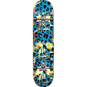 com Speed Demons Skull Tones Shroud Blue / Yellow Complete Skateboard 