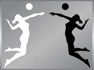 Volleyball girl woman spike vinyl decal sticker 757  
