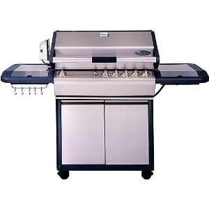   Grill on Stainless Steel Composite Cart (Natural Gas) Patio, Lawn