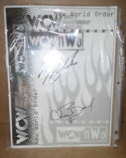 CHRIS BENOIT & DEAN MALENKO WRESTLING WCW NWO 1998 AUTO  