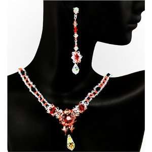  Fancy Swarovski Crystal Necklace Bracelet Earings and Ring Jewelry 
