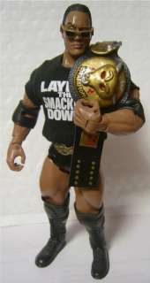 WWE The Rock Brahma Bull action figure belt Custom Painted Leather 