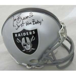 Tim Brown Autographed Oakland Raiders Mini Helmet