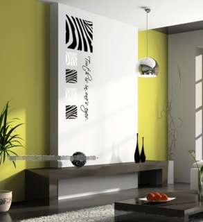 Zebra Square Pattern Decor Mural Art Wall Sticker Decal Y325 (various 
