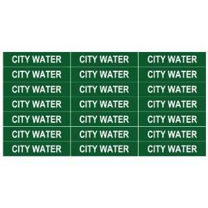  CITY WATER ____Pipe Tubing Labels 