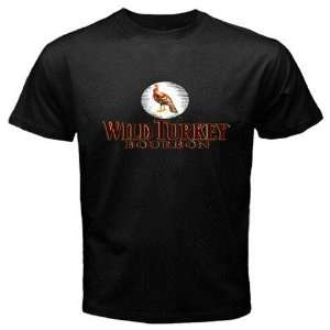  WILD TURKEY BOURBON WHISKY Logo New Black T shirt Size 