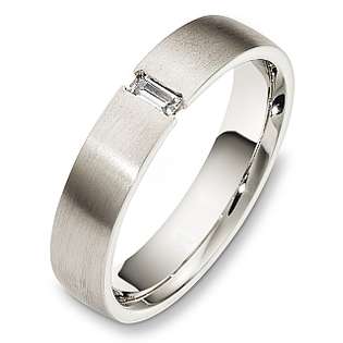 14 Karat White Gold 5mm Diamond Wedding Band Ring  Elite Jewels 