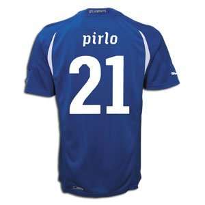   21 Pirlo Italy Home 2010 World Cup Jersey (Size L)